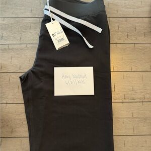 Figs Livingston Black Scrub Pants - Small/Tall